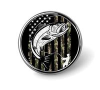 Spilla da bavero con mimetica americana, spilla da pesca, spilla da cravatta, decorazione per cappelli, giacche, camicie