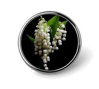 Spilla da bavero con motivo a righe color pesca, spilla leggera alla moda, accessorio per abbigliamento personalizzato, circolare, in alluminio, senza gemme, circolare, in alluminio, senza pietre