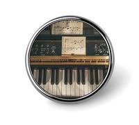 Spilla da bavero con nota musicale, spille con bottoni rotondi, camicie, vestiti, borse, decorazioni