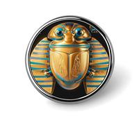 Spilla da bavero con scarabeo egizio, spille con bottoni rotondi, camicie, abbigliamento, borse, decorazio