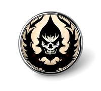 Spilla da bavero con scritta "Diavolo Satana", spilla, distintivo, cravatta, gioielli, decorazioni per cappelli, giacche e camicie.