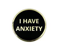 Spilla da bavero con scritta "I Have Anxiety - Autism Awareness Gift Badge Button Spilla Pinback, Ottone, Senza pietra