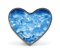 Spilla da bavero con sfondo blu a forma di cubetto di ghiaccio carino personalizzato spilla a forma di cuore spilla in lega di alluminio spille per spille squisite alla moda per cappello borsa abito