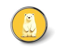 Spilla da bavero con simpatico orso polare dei cartoni animati per uomo, spilla alla moda con simpatico orso polare dei cartoni animati - graziosi distintivi smaltati, spilla in lega di alluminio per