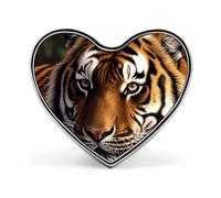 Spilla da bavero con tigre del Bengala, nera, bianca, verde acqua, grigia, rosa, a forma di cuore, per accessori da uomo e da donna, spille da bavero in smalto leggero da 1 pollice, bottoni per zaini,