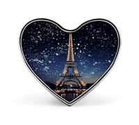 Spilla da bavero con Torre Eiffel di Parigi di notte, spilla a bottone personalizzata con cuore, spilla in lega di alluminio,