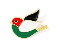 Spilla da bavero con uccello della Palestina, Spilla da bavero smaltata della Palestina, Spilla con aquila Bandiera Uccello Palestina Risvolto Nati Palestina, 1.33in