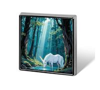 Spilla da bavero con unicorno nell'antica Qinglong per uomo e donna, spilla quadrata alla moda - graziosi distintivi smaltati, spilla in lega di alluminio per cappelli, camicie, borse, giacche e acces