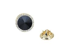 Spilla da bavero con zirconi cubici brillanti brillanti brillanti per uomo e donna, Metallo Cristallo, Cristallo