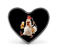 Spilla da bavero elegante da uomo con gallo Gongfu, spilla a forma di cuore, spilla con bottoni, spilla gioiello per abbigliamento e cappelli da donna.