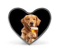 Spilla da bavero elegante da uomo con motivo a cuore, a forma di cane Golden Retriever, spilla con bottoni a forma di cuore, spilla con distintivo, gioiello per abbigliamento e cappelli da donna.