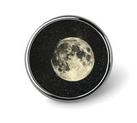 Spilla da bavero illuminata dalle stelle, spilla rotonda in metallo resistente, spilla leggera ed elegante, per camicie, giacche, zaini, regali