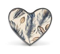 Spilla da bavero in metallo leggero e resistente, con delfino nell'oceano, rotonda, alla moda, per camicie, giacche, cappelli, forma d'amore, alluminio, senza gemme, forma d'amore, alluminio, senza