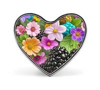 Spilla da bavero in metallo leggero e resistente, con delfino nell'oceano, rotonda, alla moda, per camicie, giacche, cappelli, forma d'amore, alluminio, senza gemme, forma d'amore, alluminio, senza