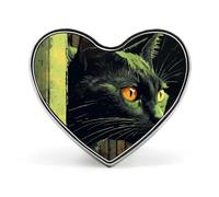 Spilla da bavero "Peeping on The Wall" da 1 pollice, spilla a forma di cuore in metallo, leggera, con bordi lisci, versatile, spilla con distintivo d'amore per camicie, giacche, borse, regali per a