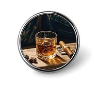 Spilla da bavero per uomo, spille e fermagli per donna - Pitbull con stampa animalier, distintivo rotondo in metallo per camicie, giacche, cappelli | Accessorio di moda resistente e regalo per uomo