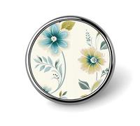 Spilla da bavero per uomo, spille e spille per donna - Distintivo rotondo in metallo con pappagalli blu e verdi per camicie, giacche, cappelli