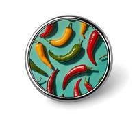 Spilla da bavero per uomo, spille e spille per donna - Distintivo rotondo in metallo con pappagalli blu e verdi per camicie, giacche, cappelli