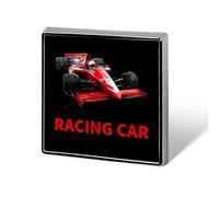 Spilla da bavero personalizzata a forma di auto da corsa, spilla quadrata, cravatta, cappello, abito, regalo per donna e uomo, matrimonio, compleanno