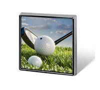 Spilla da bavero personalizzata a forma di pallina da golf per uomo e donna, spilla quadrata carina e divertente per spille in lega di alluminio facili e sicure, accessori per abiti da sposa e feste