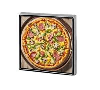 Spilla da bavero personalizzata a forma di pizza intera per uomo e donna, spilla quadrata carina e divertente per spille in lega di alluminio facili e sicure, accessori per abiti da sposa e feste