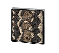 Spilla da bavero personalizzata in pelle di serpente e pitone, spilla quadrata per cravatta, cappello, abito, regalo per donna e uomo, matrimonio, compleanno