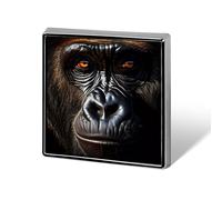 Spilla da bavero quadrata con faccia di gorilla, bottoni, spilla, distintivo, accessori per cappelli e vestiti per uomo e donna