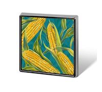 Spilla da bavero quadrata smaltata a pannocchia di mais, spilla da 1,8 cm, per gioielli, giacche, cappelli, decorazioni artistiche