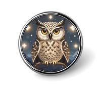 Spilla da bavero romantica con aereo al tramonto, spille rotonde in metallo, spilla alla moda per camicie, giacche, cappelli, Circular, Alluminio, Nessuna pietra preziosa