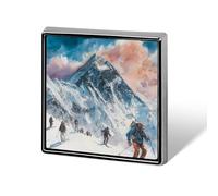 Spilla da bavero smaltata per sciatori sciatori di montagna innevata per donne uomini gioielli zaino cappelli decorazione