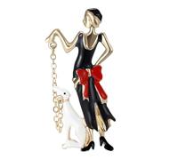 Spilla da bavero sofisticata alla moda con disegni a olio gocciolante, accessorio a contrasto per feste e costumi, Metallo, Nessuna pietra preziosa
