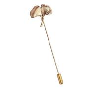Spilla da bavero sofisticata alla moda con foglia di gingko con disegni a olio gocciolante accessorio a contrasto per forniture per feste costumi pin bastone moda, Misura unica, come descritto