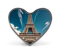 Spilla da bavero The Towering Iron Tower, spilla a forma di cuore in metallo da 1 pollice, leggera, con bordi lisci, spilla versatile con distintivo d'amore per camicie, giacche, borse, regali per