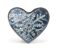 Spilla da bavero trasparente con fiocchi di neve, funghi e fiori - Spilla a forma di cuore per accessori da uomo e da donna, spille da bavero in smalto leggero da 1" per zaini, cappelli, borse, cordin