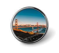 Spilla da cowboy con cappello nero stile occidentale, spilla leggera alla moda, accessorio personalizzato per bavero, Circular, Alluminio, Nessuna pietra preziosa