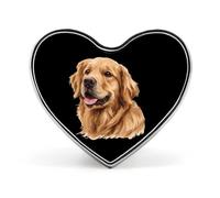 Spilla da cravatta a forma di Golden Retriever, elegante, da uomo, con bottoni a forma di cuore, spilla con distintivo, gioiello per abbigliamento e cappelli da donna.