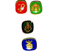 Spilla da Cravatta Military Tack Pin Oro 18 kt U.S.A. Fatto NEW