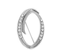 Spilla da donna 1PC cristallina 26 lettere inglesi spilla spilla coppia fiore pietra commemorativa per uomo, o, misura unica