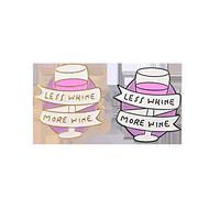 Spilla da donna a forma di bicchiere di vino rosso, gioiello da donna per giacche e cappelli, parola nera