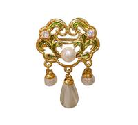 Spilla da donna a forma di nuvola cinese di buon auspicio con perle finte, elegante spilla per feste, eventi, vacanze