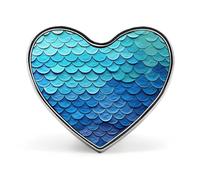 Spilla da donna a forma di squama di pesce con sirena blu, adatta per abiti da festa di nozze, spilla per zaino, spilla per San Valentino, anniversario