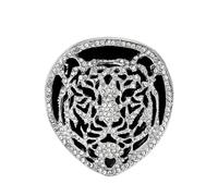 Spilla da donna a forma di testa di tigre, spilla da donna con etichetta tigre bohémien, spilla da bavero per cappelli, borse, abiti, abiti, gioielli, accessori, Regular, Zinco
