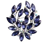 Spilla da Donna con Fiore Blu Zaffiro Pin Wedding Party Elegante e Popolare Durable And Clever