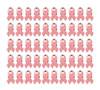 Spilla da donna con nastro per la sensibilizzazione al cancro al seno, per la sensibilizzazione al seno, spille per cause sociali, nastri, Misura unica, come descritto