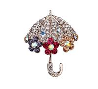 Spilla da donna con ombrello, per Natale, matrimonio, abito da sposa, sciarpe, scialle, clip da donna, regalo d'amore, comodo manico