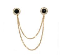 Spilla da donna con strass, adatta per feste e matrimoni, graziose spille da bavero con strass, stile vintage, Oro, B