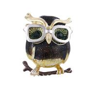 Spilla da Donna e da Uomo in Stile retrò con Gufo con Fermaglio e Regali di Chiusura per Natale Bianco Fashion Processing