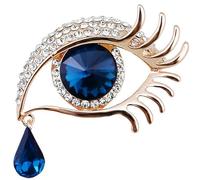 Spilla da Donna Spille per Occhi Grandi, Spilla di Cristallo con Strass Pin Moda Gioielli Cappotto Accessori Stile Elegante Spilla Spille da Festa Regali di Natale di San Valentino per Ragazze (Blu)