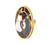 Spilla da donna Uk Luang ago può essere ruotato per imparare spilla carino coppia gatto lega spilla spilla per zaino giacca fiocco, 5cm, Zinco
