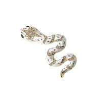 Spilla da donna unica con strass scintillanti, struttura unica in lega di serpente, per abbigliamento multifunzionale e alla moda, in lega, Misura unica, come descritto
